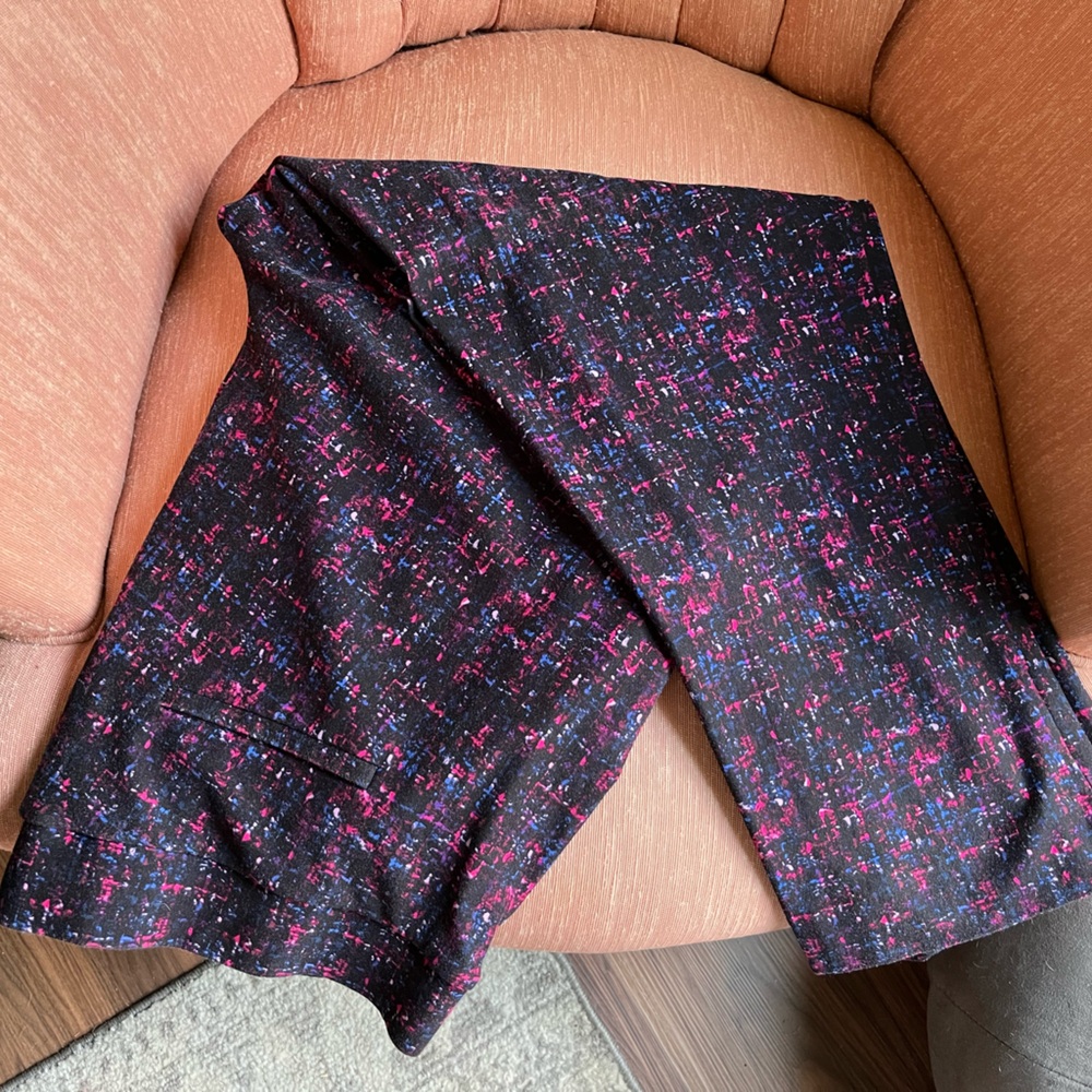 Multicolor ankle-length pants, Size 2X